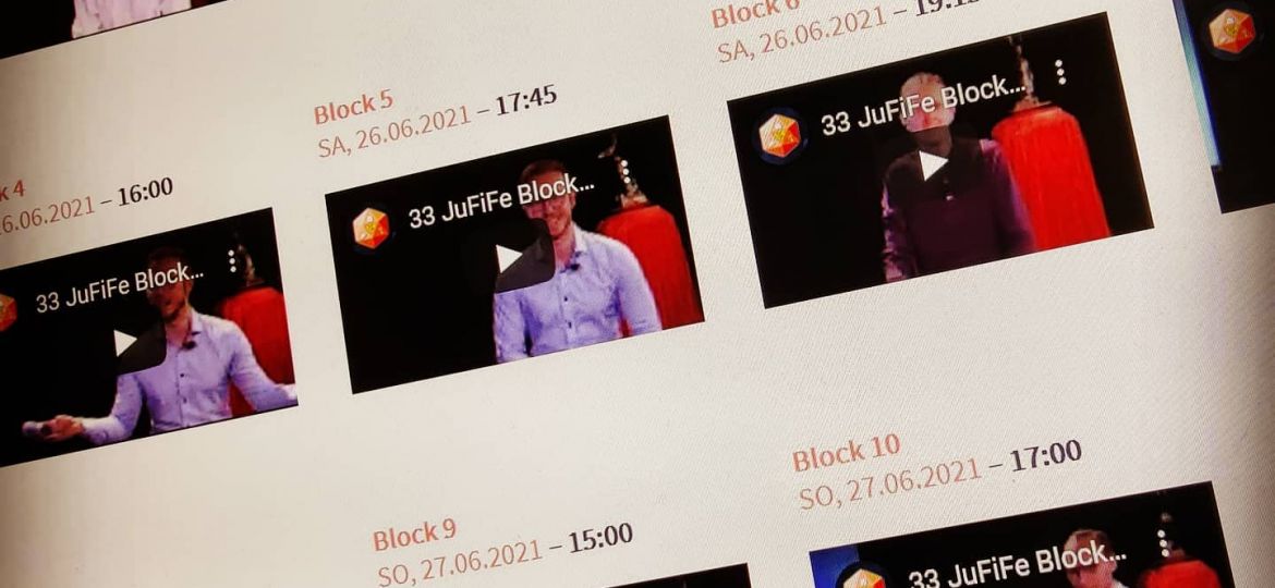 JuFiFe33 Filmblöcke auf Website
