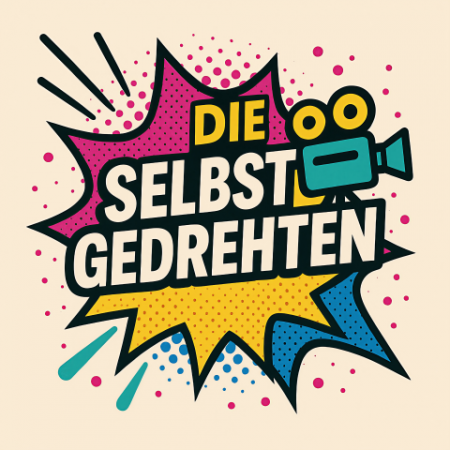 PoPArt_Selbstgedrehte (Klein) PoPArt mit dem Titel Die Selbstgedrehten und einer Kamera