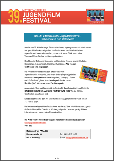 Rahmendaten zum Wettbewerb